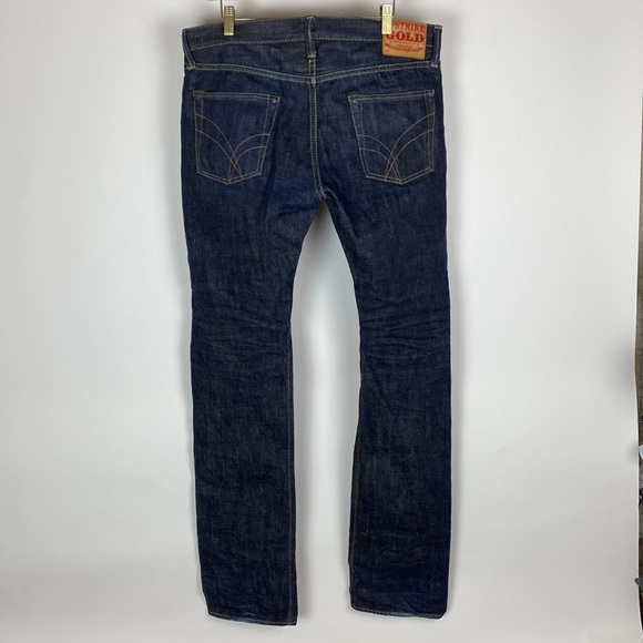 The Strike Gold Jeans Japanese Selvedge Denim Straight Leg Size 34 X 35 - Picture 3 of 15